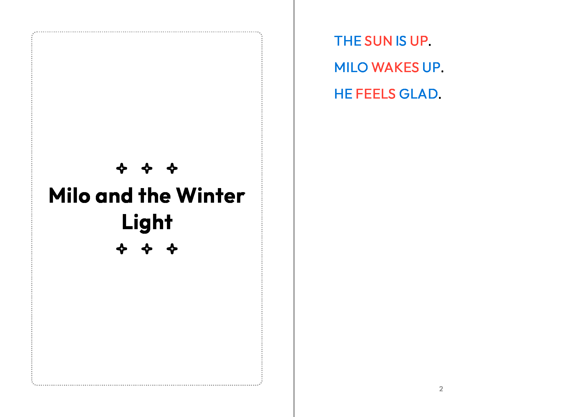 Preview of an early reader booklet spread